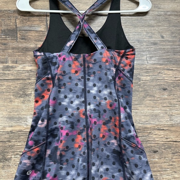 Lululemon Athletica Black and Pink Racerback Tank Top Size 4 - Picture 3 of 7